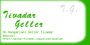 tivadar geller business card